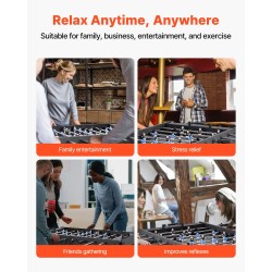 Pöytäjalkapallo täysikokoinen 137 cm sisäkäyttöön 2–4 pelaajalle mukana 4 palloa