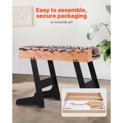 Pöytäjalkapallopöytä taitettava täysikokoinen 106 cm kotiin perheelle sisältää 2 palloa