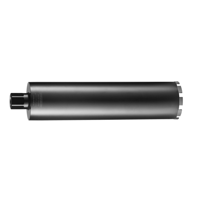 Timanttiporakruunu märkäporaukseen 108 mm halkaisija 355 mm poraussyvyys hiiliteräsrunko timanttihammastus