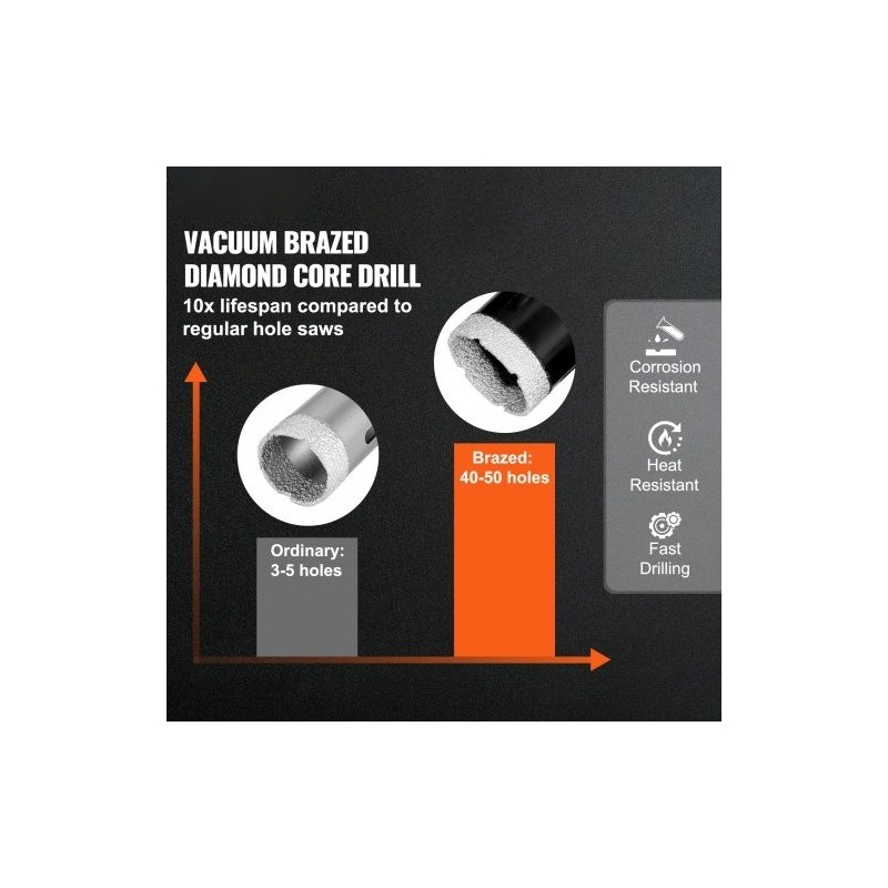 Timanttireikäsahasarja 6 osaa 20 25 35 50 75 100 mm laatoille