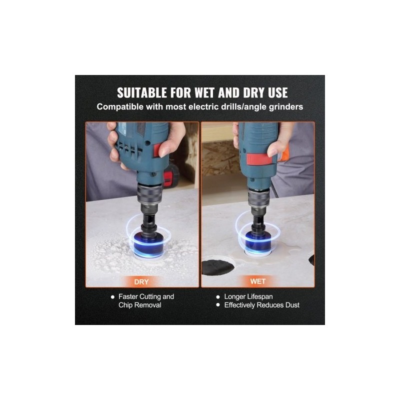 Timanttireikäsahasarja 6 osaa 20 25 35 50 75 100 mm laatoille