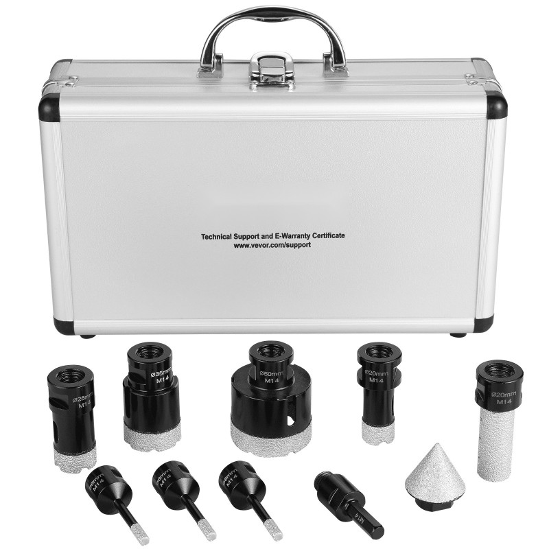 Timanttiporalaikkasarja timanttipäällysteinen 7 kpl 6–50 millimetriä laatoille keramiikalle