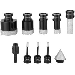 Timanttiporalaikkasarja timanttipäällysteinen 7 kpl 6–50 millimetriä laatoille keramiikalle