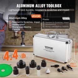 Timanttinen 8-osainen reikäsahasetti timanttipäällyste 6–65 mm M14-kierre alumiinikotelo