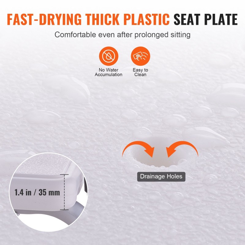 Ammeen siirtoistuin alumiinirunkoinen muovinen istuin 180 kg kantavuus käännettävä selkänoja U-muotoinen verhosuoja