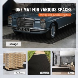 Kumimatto timanttikuvioitu SBR-kumi 3 mm 4 x 6 jalkaa autotalliin