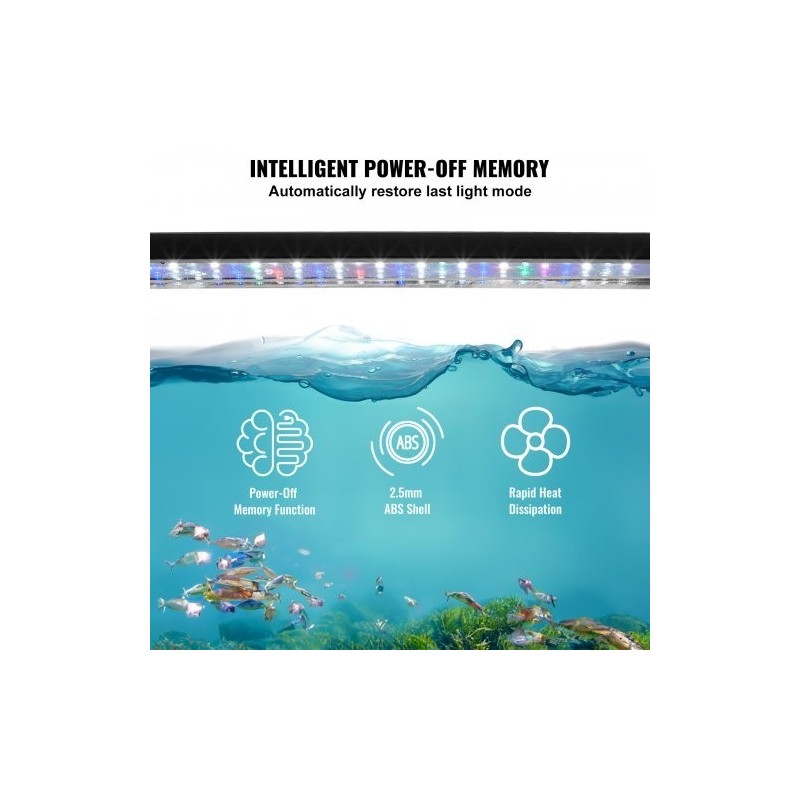 LED-akvaariovalo ABS-runkoinen 22 W 76,5 cm täyden spektrin valaistus