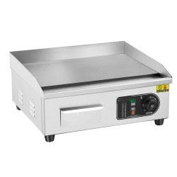 Sähköinen tasogrilli A3-teräslevy 10 mm ruostumaton teräsrunko 2800 W 50–300 °C