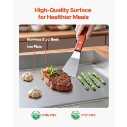 Sähköinen paistotaso ruostumaton teräsrunko rautalevy 535 x 300 mm 3200W