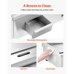 Sähköinen paistotaso ruostumaton teräsrunko rautalevy 535 x 300 mm 3200W