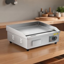 Sähköinen paistotaso ruostumaton teräsrunko rautalevy 535 x 300 mm 3200W