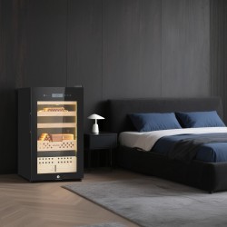 Sähköinen sikarihumidor 70 l 400 sikaria lämpö ja kosteudensäätö setripuun hyllyt