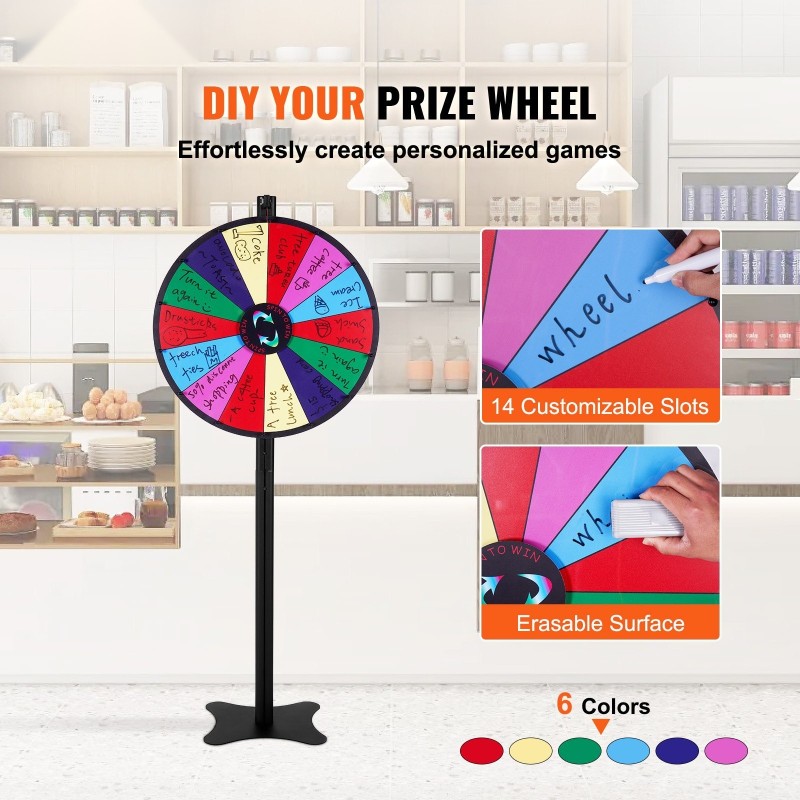 Onnenpyörä 24 tuumaa 14 kenttää kuivapyyhittävä pinta tukeva jalusta