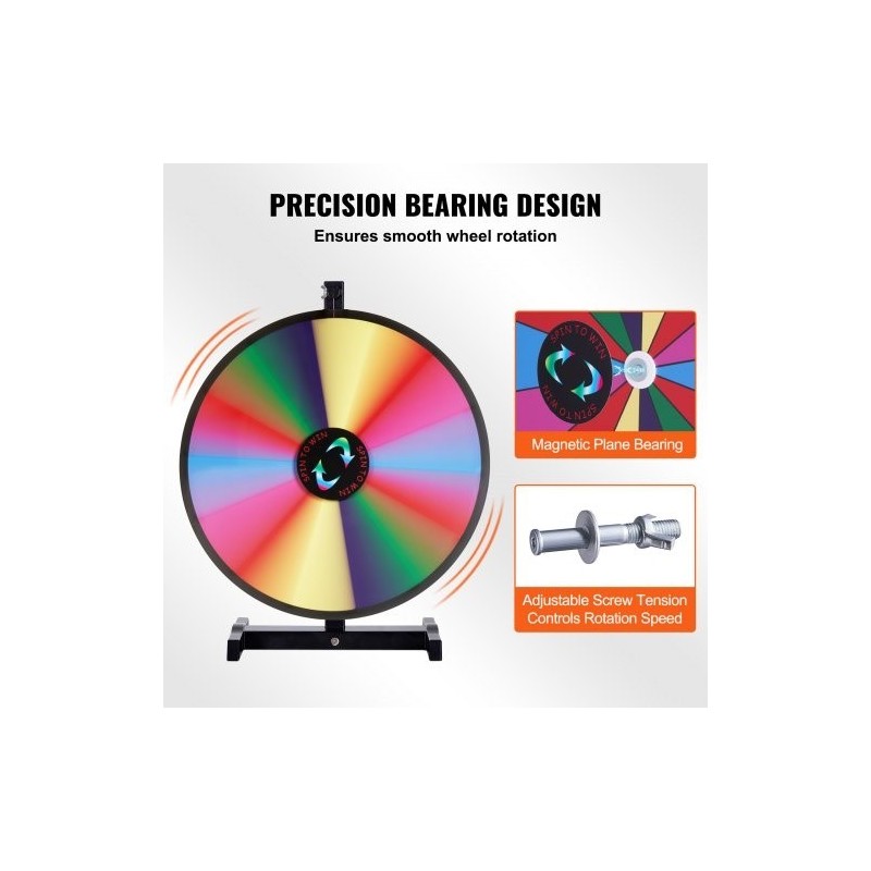 Pöytämallinen onnenpyörä 18 tuumaa 14 kenttää kuivapyyhittävä pinta 2 tussia magneettinen laakeri