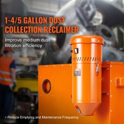 Pölynkeräysjärjestelmä 1450 watin 6,8 litran kylmävalssattu teräs 2-tuuman sisääntulo hiekkapuhalluskaappeihin