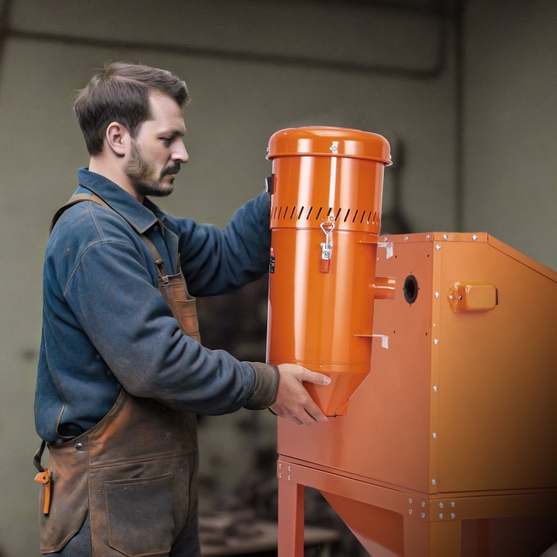 Pölynkeräysjärjestelmä 1450 watin 6,8 litran kylmävalssattu teräs 2-tuuman sisääntulo hiekkapuhalluskaappeihin