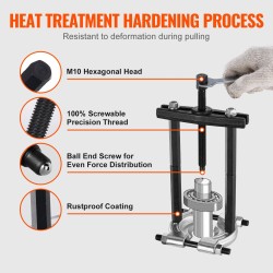 14-osainen laakerinulosvetosarja lämpökäsitelty 45-teräs 5t vetokyky jakajaleuat 5,1cm ja 7,6cm
