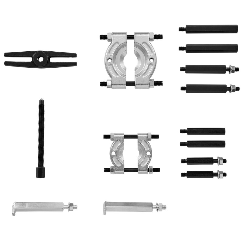14-osainen laakerinulosvetosarja lämpökäsitelty 45-teräs 5t vetokyky jakajaleuat 5,1cm ja 7,6cm