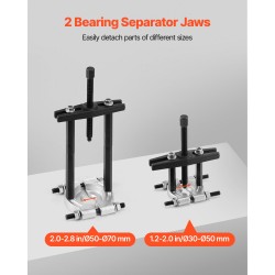 Laakerinvetosarja 14-osainen karkaistu teräs 50 mm ja 70 mm leuat 5 tonnia