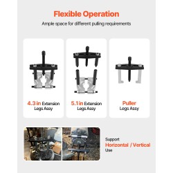 Laakerinvetosarja 14-osainen karkaistu teräs 50 mm ja 70 mm leuat 5 tonnia