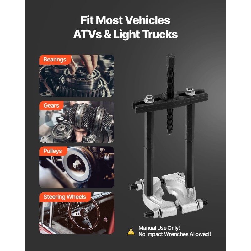 Laakerinvetosarja 14-osainen karkaistu teräs 50 mm ja 70 mm leuat 5 tonnia