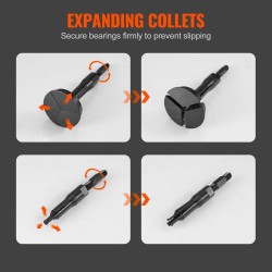 Laakerin irrotussarja karkaistu teräs sokkolaakereille 6–59 mm 10 holkkia 16 osaa