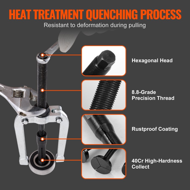 Laakerin irrotussarja karkaistu teräs sokkolaakereille 6–59 mm 10 holkkia 16 osaa