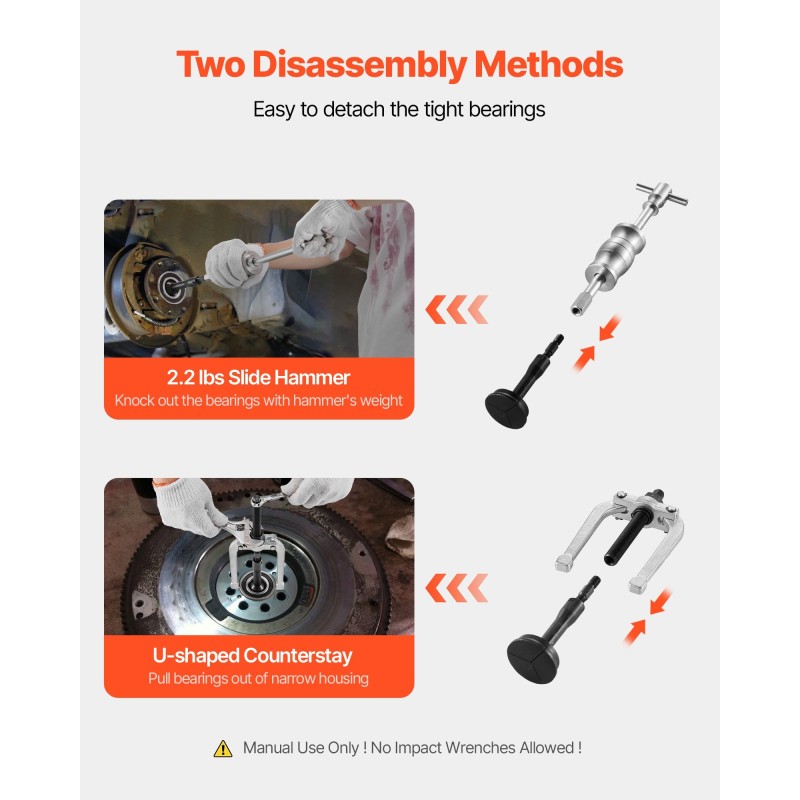 16-osainen sisälaakerien ulosvetosarja karkaistu Cr40-teräs holkit 6–59 mm