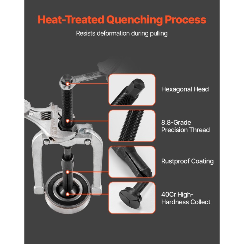 16-osainen sisälaakerien ulosvetosarja karkaistu Cr40-teräs holkit 6–59 mm