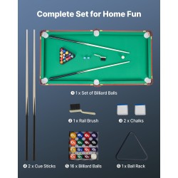 Biljardipöytä MDF ja PVC 140 cm taitettava tarvikkeet mukana