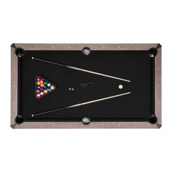 Biljardipöytä 214 cm kolmitoiminen pingis ja ruokapöytä 2 säilytyspenkkiä