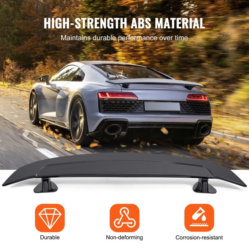Takaspoileri ABS-muovista 1175 mm kiiltävän musta yleismalli sedaneihin ja coupéihin