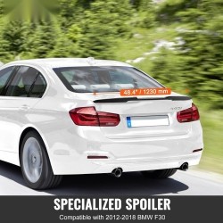 Takaspoileri ABS-muovi 1230 mm kiiltävä musta BMW F30 2012–2018