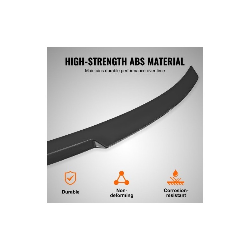 Takaspoileri ABS-muovi 1230 mm kiiltävä musta BMW F30 2012–2018