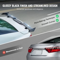 Takaspoileri ABS-muovi 1470 mm kiiltävä musta urheilullinen muotoilu 2018–2023 Camry-malleihin