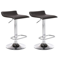 2 kpl säädettävät baarijakkarat tekonahkaistuimella ja jalkatuella