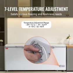 Arkkupakastin 561 l teräskuori 4 irrotettavaa koria 7-portainen lämpötilansäätö