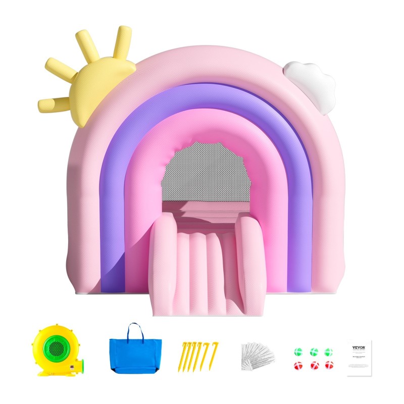 Puhallettava hyppylinna 190T-vuori ja 840D-oxford-kangas 280x230x230 cm liukumäellä 3-8-vuotiaille