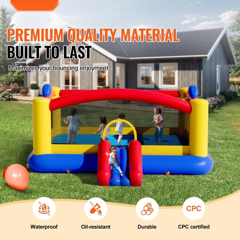 Ilmatäytteinen pomppulinna ulkokäyttöön 190T vuori 840D oxford-kangas liukumäki 3–10-vuotiaille