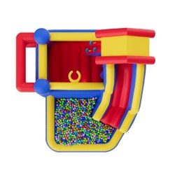 Ilmatäytteinen pomppulinna 333 338 230 cm 190T vuoraus 840D oxford kangas liukumäellä 3 8 vuotiaille