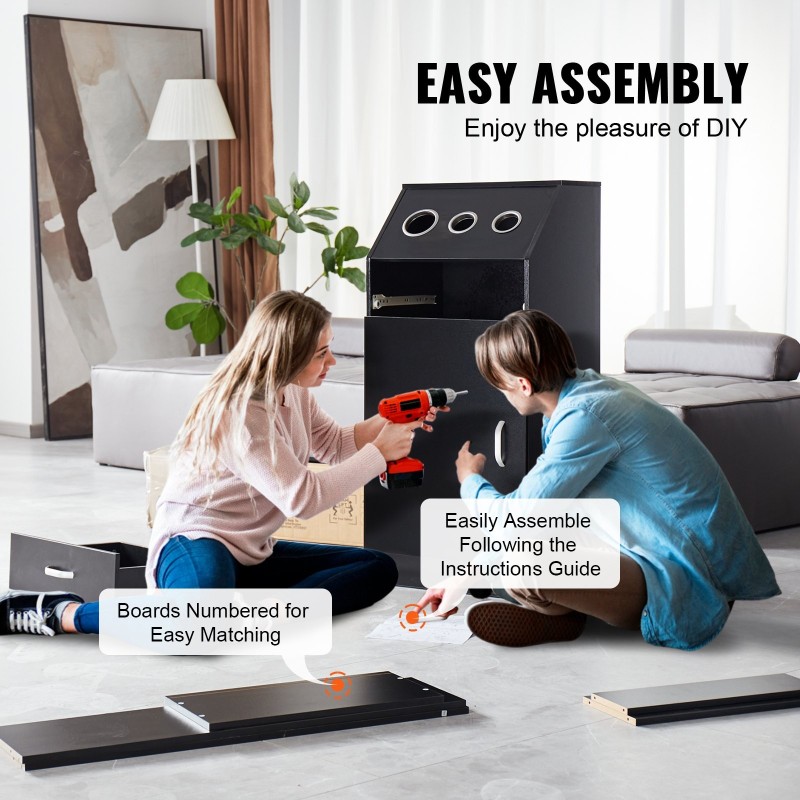 Kampaamon säilytyskaappi mattamusta MDF 44x40x180 cm 3 lämpöä kestävää holkkia