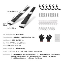 Astinlaudat 201 ruostumaton teräs 152 mm 2 kpl neljän ovan Ford malleihin