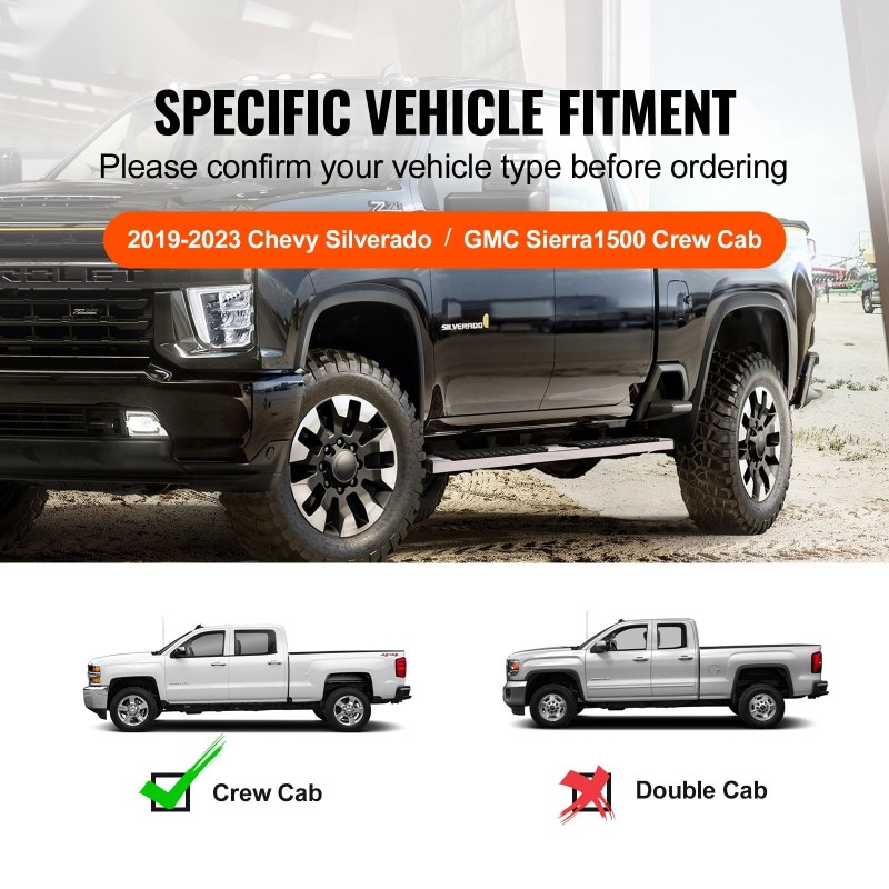 Sivuaskelmat 201 ruostumattomasta teräksestä 6 tuumaa leveät 2 kappaletta miehistöohjaamoon