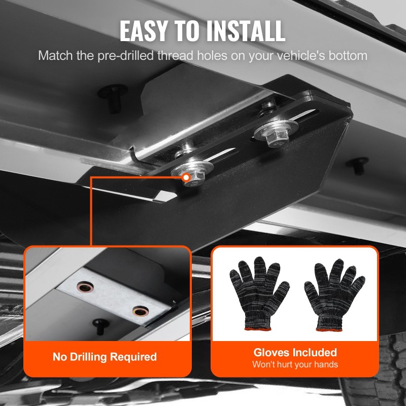 Sivuaskelmat 201 ruostumattomasta teräksestä 6 tuumaa leveät 2 kappaletta miehistöohjaamoon