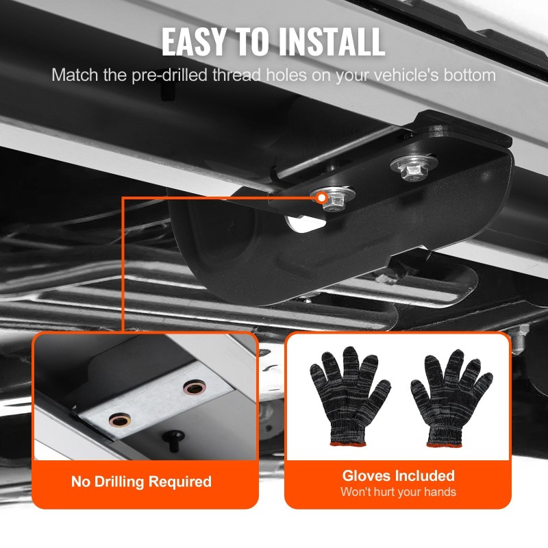 Astinlaudat 201-ruostumaton teräs 6 tuumaa 2 kpl sopii Silverado ja Sierra