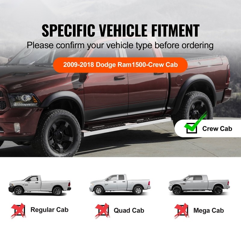 Sivuastinlaudat 201 ruostumatonta terästä 152 millimetriä leveät 2 kpl neljäovisiin autoihin