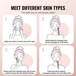 Punavalolaite kasvoille ja kaulalle 7 LED 630 nm mikrovirran värinähieronta kannettava