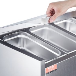 Työpöydälle jäähdytetty maustepiste 304 ruostumattomasta teräksestä 4 kpl 1 3 ja 4 kpl 1 6