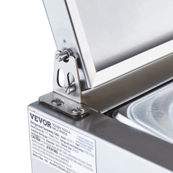 Pöytämallinen jäähdytetty kastike ja täyteasema 304 teräs 5x1 3 4x1 6 altaat