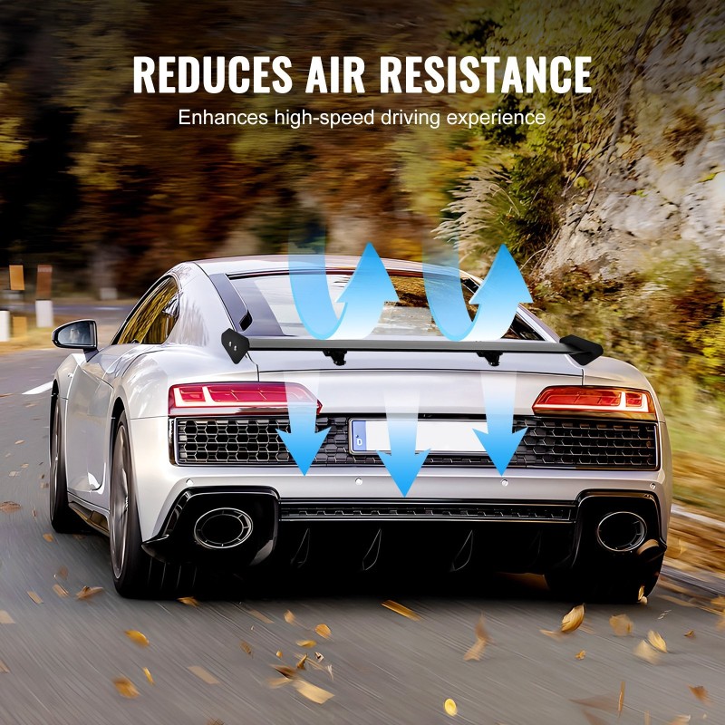 Takaspoileri alumiiniseos 1100 mm yksitasoinen mattamusta säädettävä sedaneihin ja coupéihin